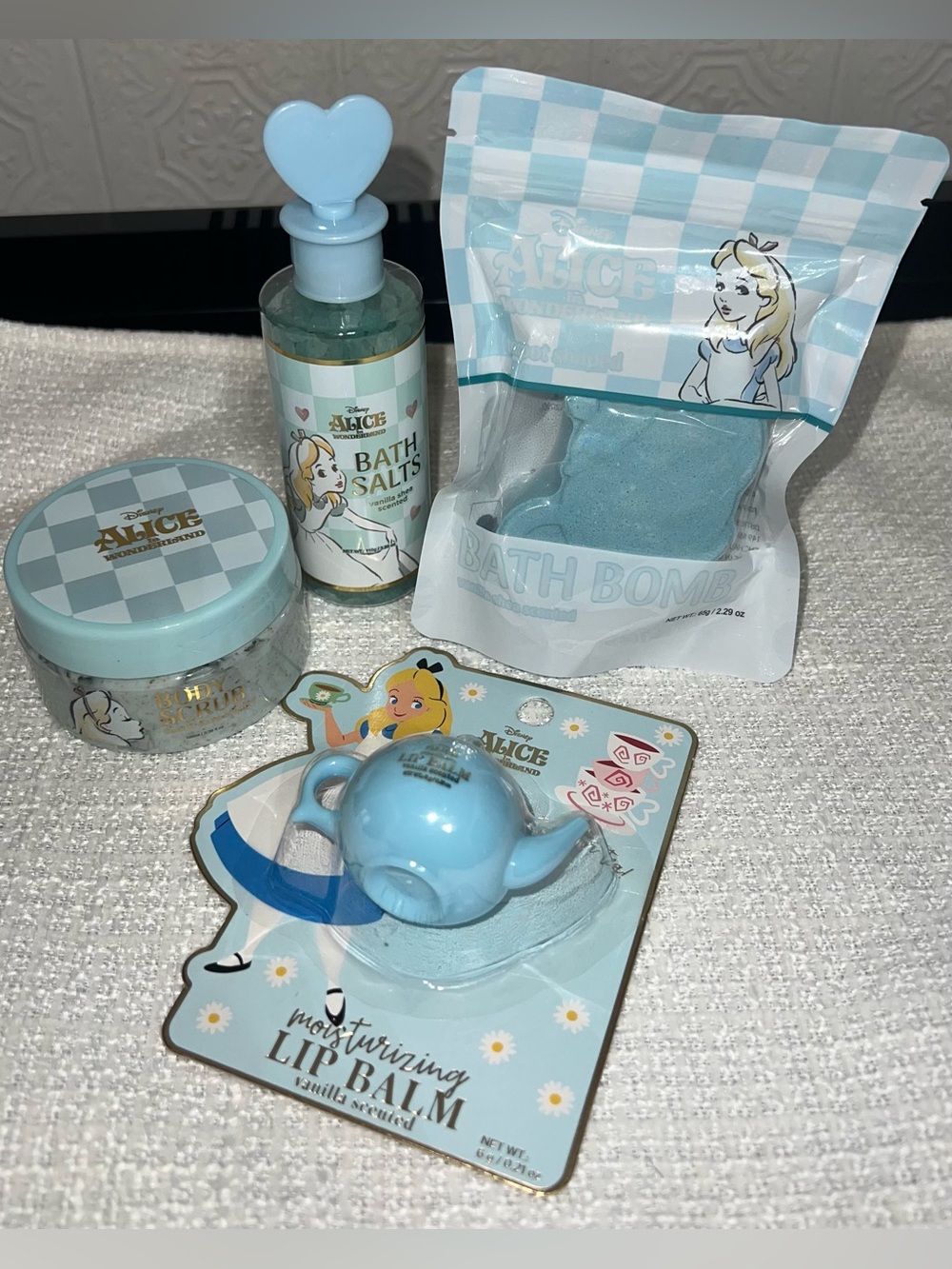 Disney Alice in Wonderland Kids Bath Set - Light Blue